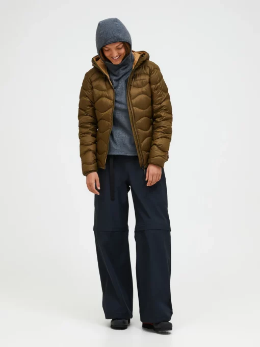 Peak Performance Helium Down Hood Jacket Women Meadow Moss/Sierra Sand