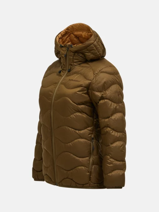 Peak Performance Helium Down Hood Jacket Women Meadow Moss/Sierra Sand