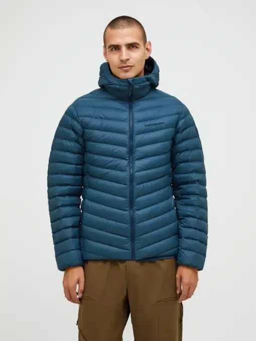 Peak Performance Frost Down Hood Jacket Men Mountain Lake