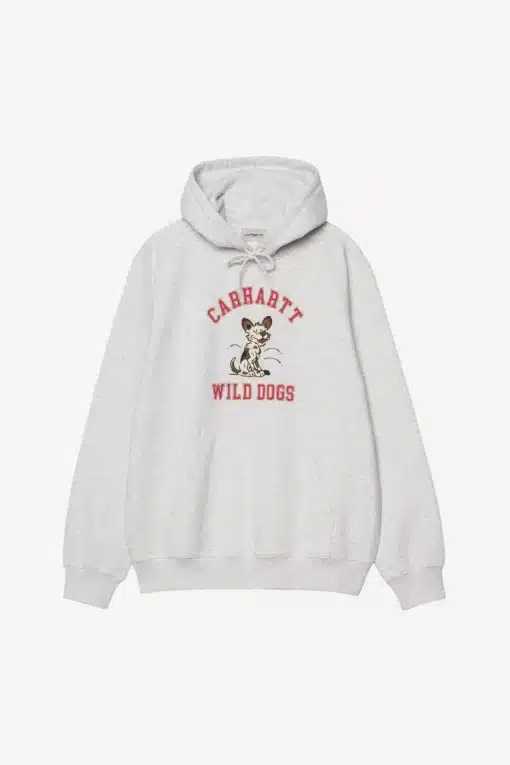 Carhartt WIP Hooded Wild Dog Sweatshirt Ash Heather