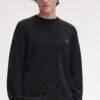 Fred Perry Pique Stitch Jumper Black