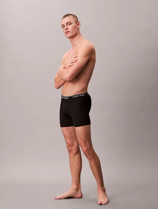 Calvin Klein 3 Pack Boxer Briefs - Microfibre Stretch Black