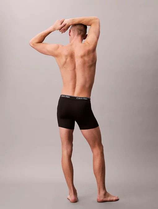 Calvin Klein 3 Pack Boxer Briefs - Microfibre Stretch Black