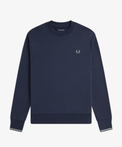 Fred Perry Crew Neck Sweatshirt Dark Airforce