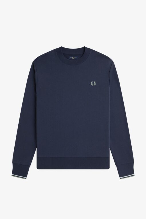Fred Perry Crew Neck Sweatshirt Dark Airforce