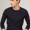 Tommy Hilfiger Slim Long Sleeve T-Shirt Navy Blue