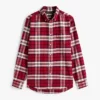 Tommy Hilfiger Regular Fit Tartan Check Flannel Shirt Regatta Red