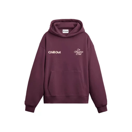 On Vacation Chill Out Hoodie Burgundy