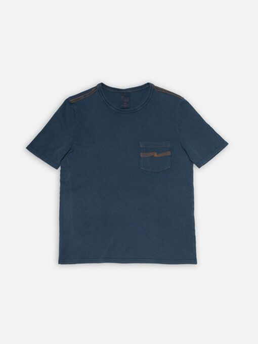 Nudie Jeans Ricky Pocket T-Shirt Washed Blue