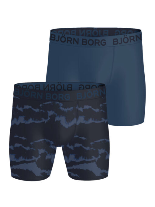 Björn Borg Sports Microfiber Boxers 2-pack Navy Blue, Print