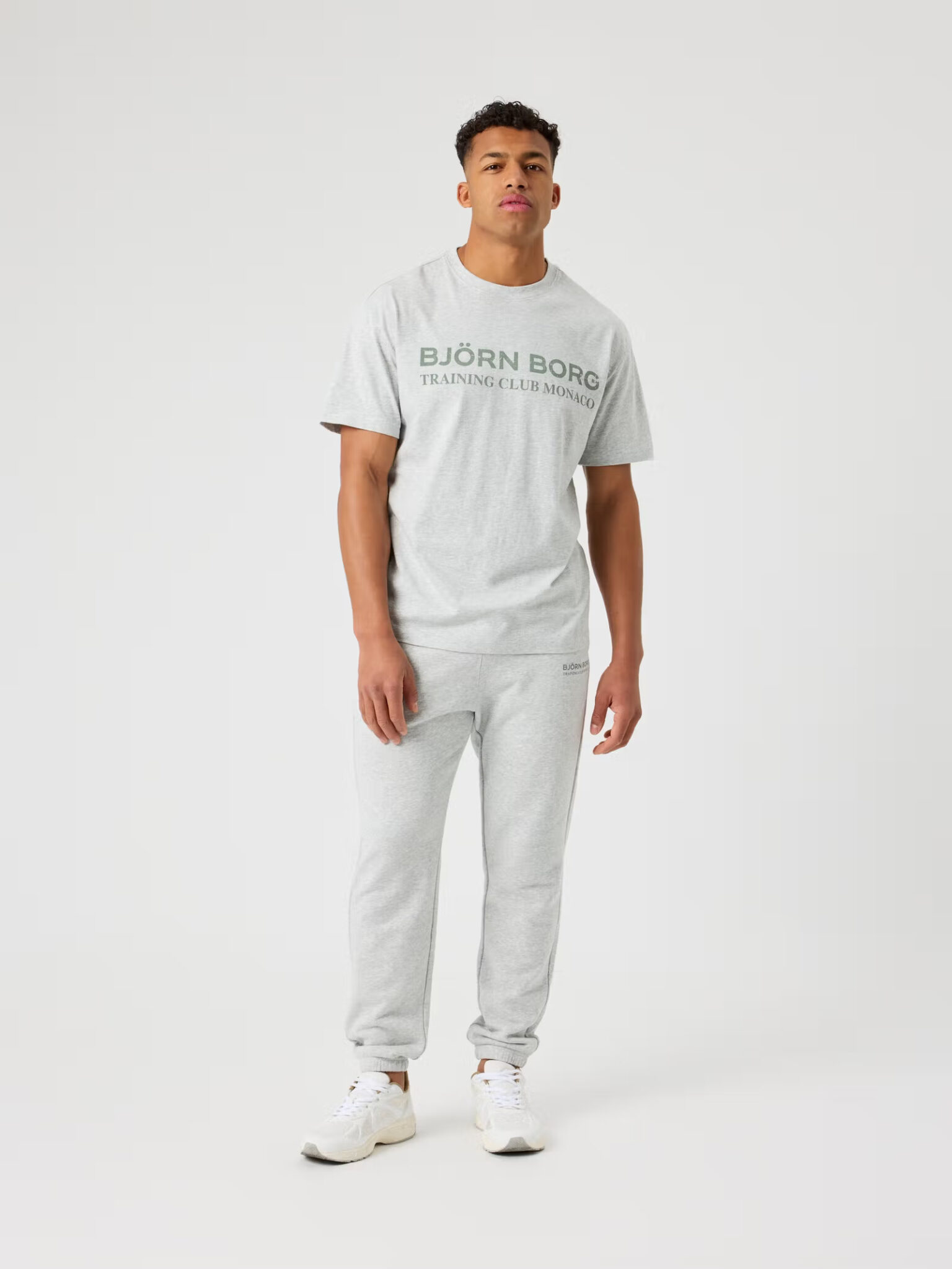 Björn Borg Borg Classic Print Sweatpants Ultra Light Grey Melange Björn Borg Borg Classic Print Sweatpants Ultra Light Grey Melange