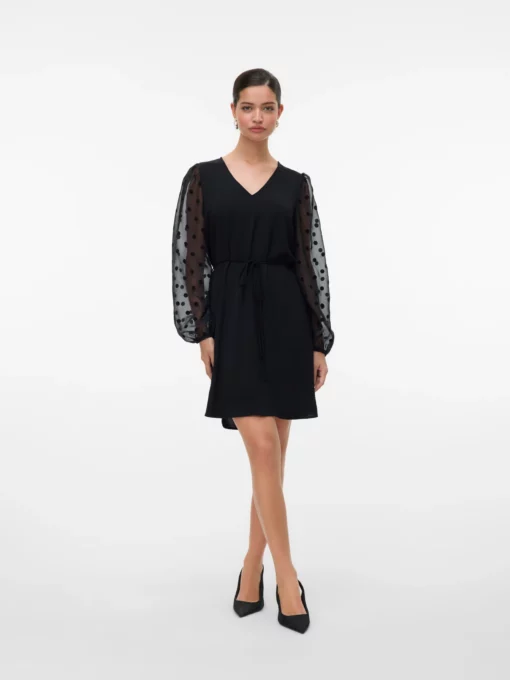 Vmalva V-Neck Dress Black