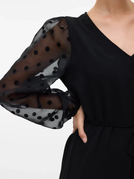 Vmalva V-Neck Dress Black