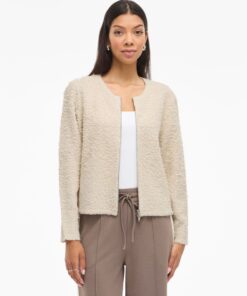 Vipaza Zipper Knit Cardigan Birch
