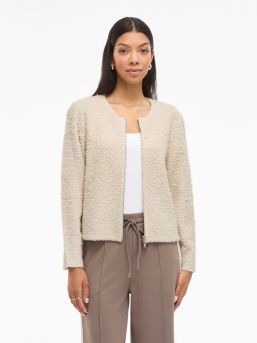 Vipaza Zipper Knit Cardigan Birch
