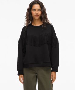 Vireflect Fringe Sweatshirt Balck Beauty