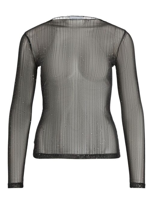 Viturno Funnelneck Top Black Beauty