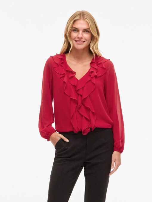 Viane Frill Top Jester Red