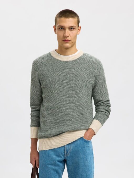Slhrai Crew Neck Knit Deep Forest