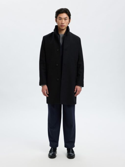 Slhrainar Wool Blend Jacket Black
