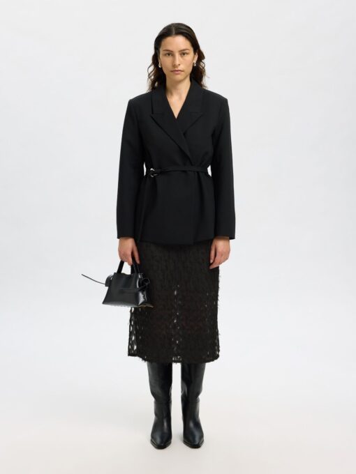 Slfmarion Midi Skirt Black