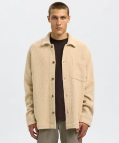 Slhregfred Structured Overshirt Egret Slhregfred Structured Overshirt Egret