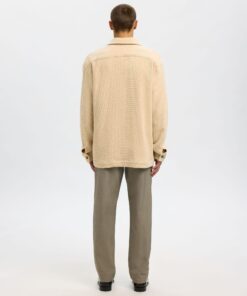 Slhregfred Structured Overshirt Egret