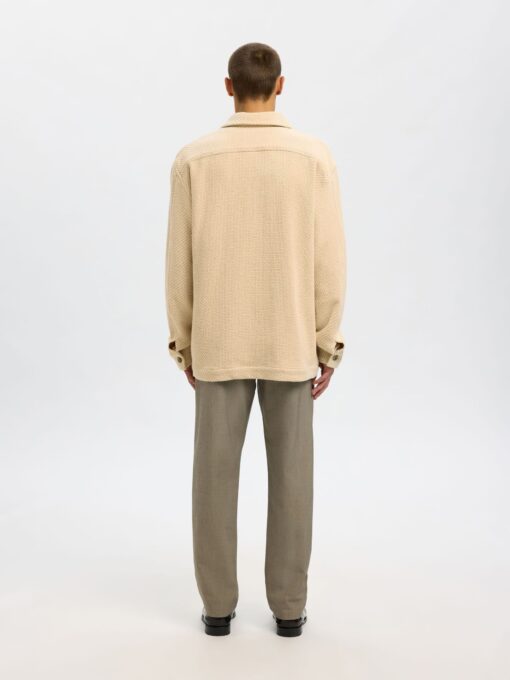 Slhregfred Structured Overshirt Egret