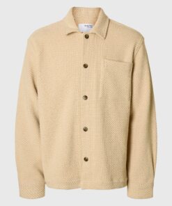 Slhregfred Structured Overshirt Egret