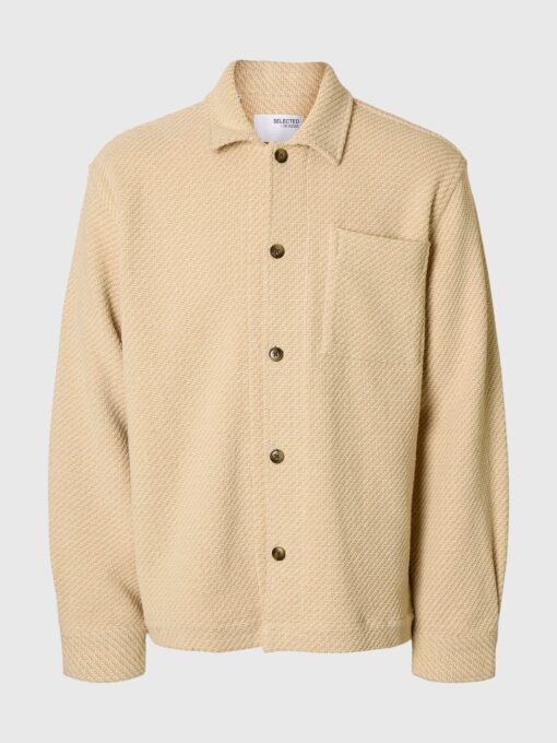 Slhregfred Structured Overshirt Egret