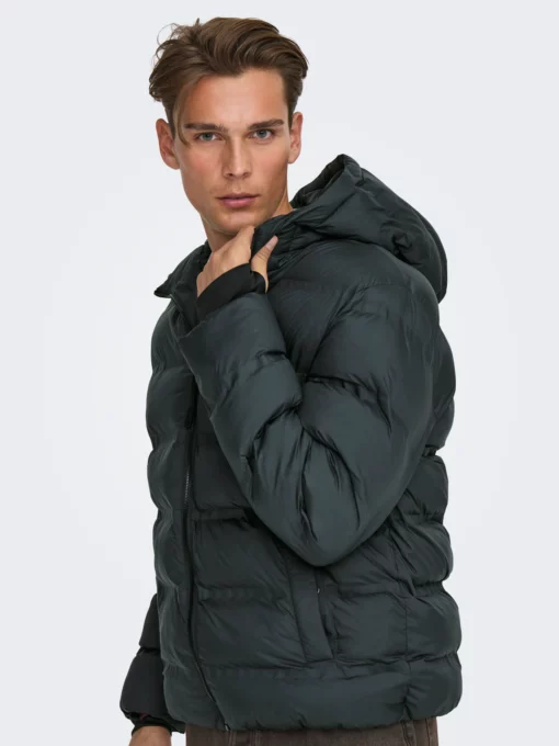 Onsunion Hood Puffer Jacket Black