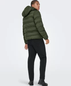 Onsunion Hood Puffer Jacket Green