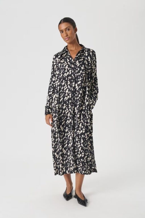 Part Two VarnaPW Dress Balck Dot Print