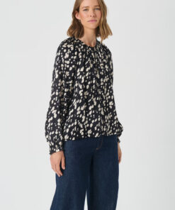 Part Two VenessaPW Blouse Black Dot Print