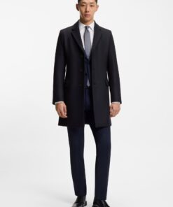 Hugo Migor 2541 Wool Coat Dark Blue
