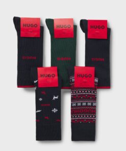 Hugo 5-pairs Gift Xmas Socks