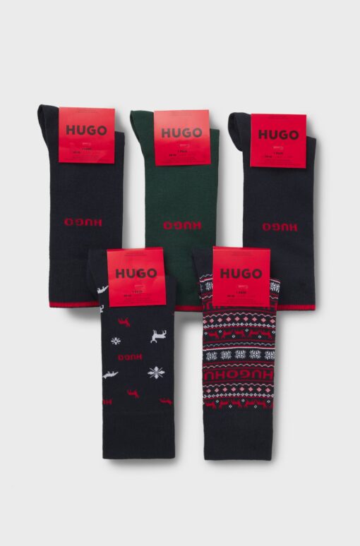 Hugo 5-pairs Gift Xmas Socks