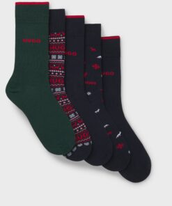 Hugo 5-pairs Gift Xmas Socks