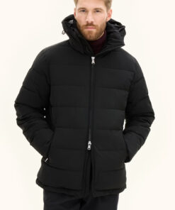 Oscar Jacobson Hooded Puffer Jacket Black