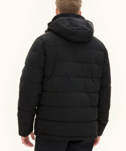 Oscar Jacobson Hooded Puffer Jacket Black
