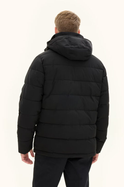 Oscar Jacobson Hooded Puffer Jacket Black