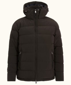 Oscar Jacobson Hooded Puffer Jacket Brown