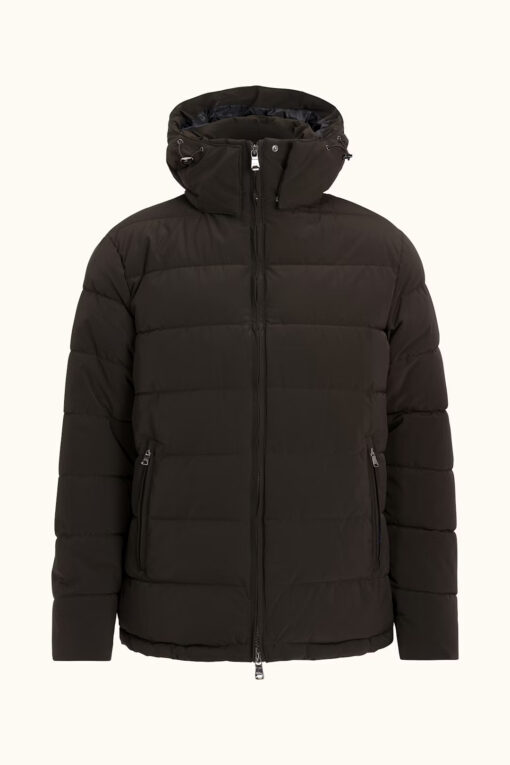 Oscar Jacobson Hooded Puffer Jacket Brown