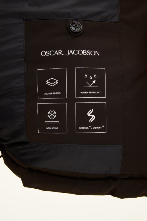 Oscar Jacobson Hooded Puffer Jacket Brown