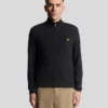 Lyle & Scott Lambswool Blend 1/4 Zip Jumper Jet Black Marl