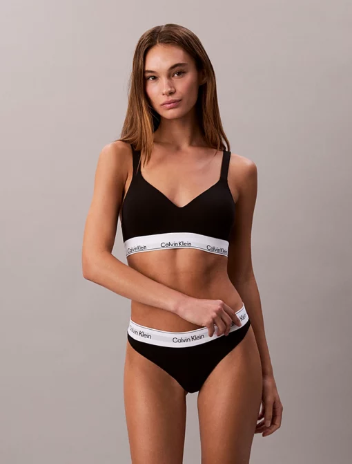 Calvin Klein Lift Bralette – Icon Cotton Modal Black