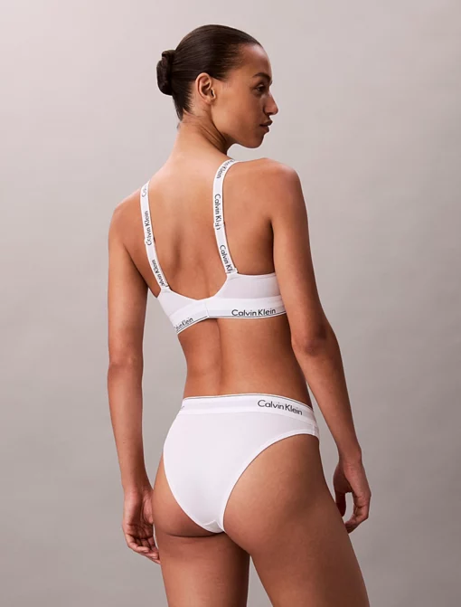 Calvin Klein Lightly Lined Bralette – Icon Cotton Modal White