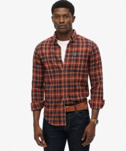 Superdry Cotton Lumberjack Shirt Orange