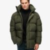 Superdry Hooded 5 Baffle Puffer Jacket Army Khaki Green