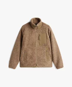 Tommy Hilfiger Teddy Fleece Zip-Thru Jacket Coastal Taupe